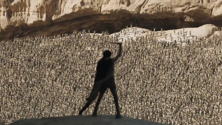 Paul parlant à l'armée de Fremen