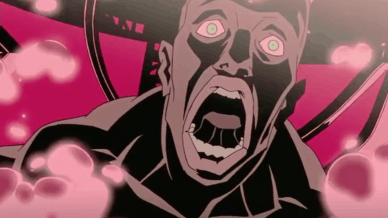 Un humain crie dans une gousse 