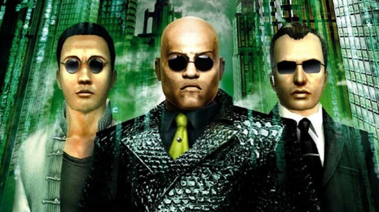 Keymaker, Morpheus et agent se tiennent ensemble