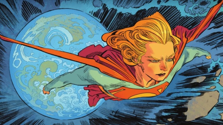 Supergirl s'envolant d'une planète dans la Supergirl: Woman of Tomorrow Comic