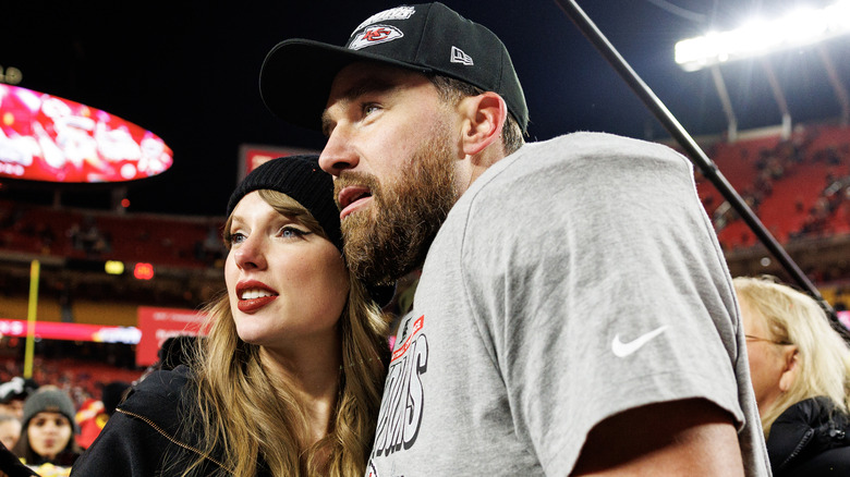 Taylor Swift et Travis Kelce aux championnats de l'AFC