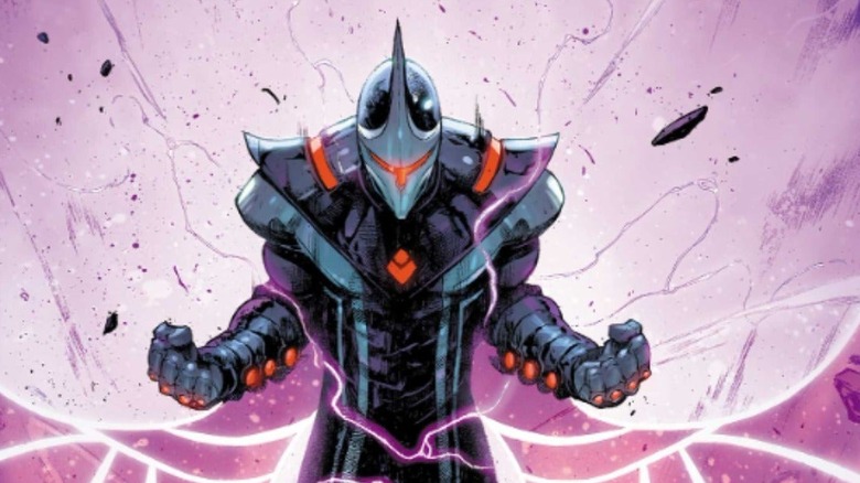Dark Hawk explose avec de l'énergie violette