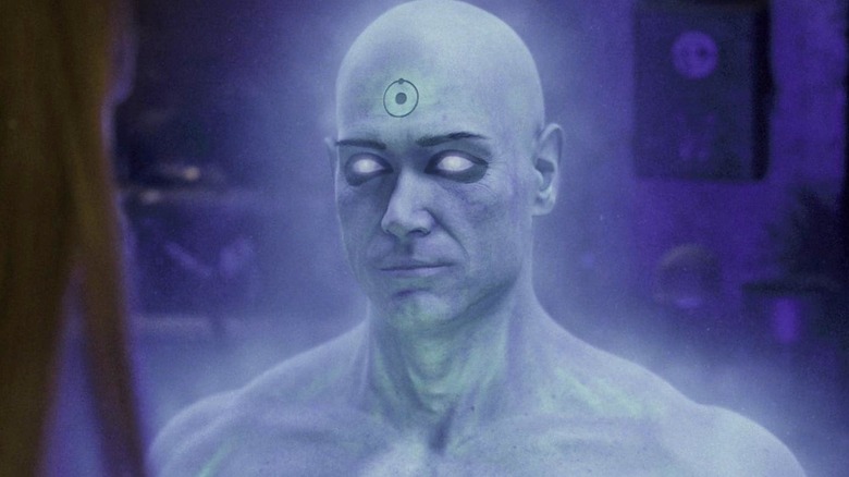 Le Docteur Manhattan s'adressant à Silk Spectre II dans 