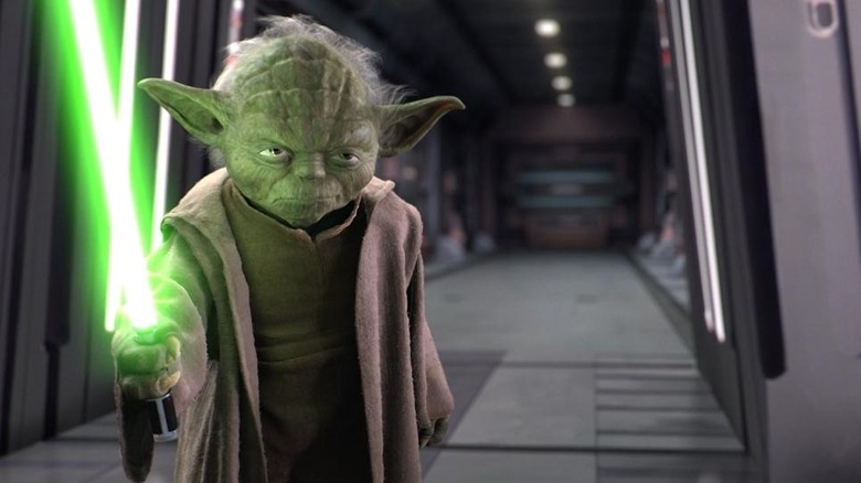 Yoda se prépare à combattre Palpatine dans La Revanche des Sith (2005)