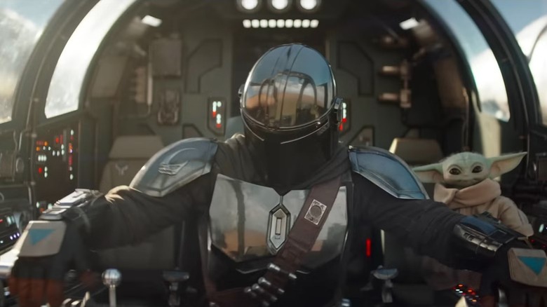 Din Djarin s'envole avec Grogu dans The Mandalorian et Grogu (2026)