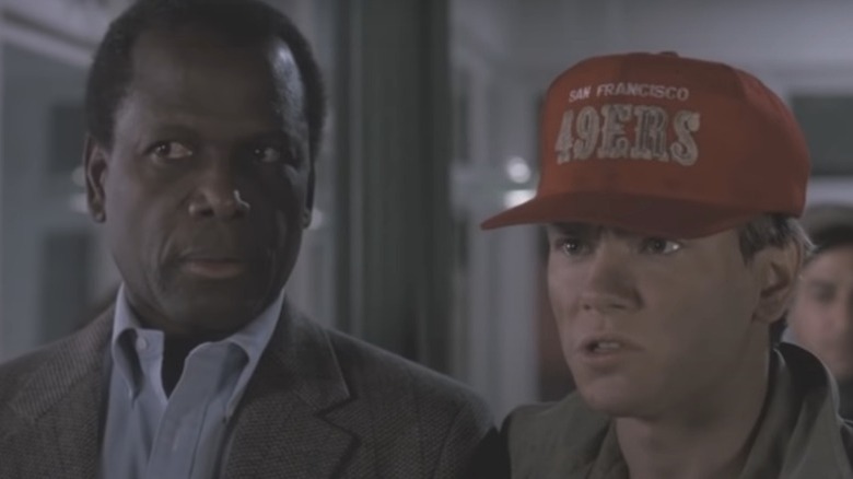 Sidney Poitier et River Phoenix en baskets