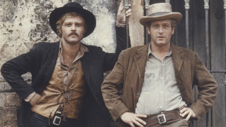 Robert Redford et Paul Newman dans un cliché publicitaire pour Butch Cassidy et le Sundance Kid