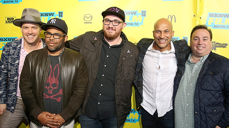 Joel Zadak, Jordan Peele, Peter Alencio, Keegan-Michael Key et Peter Principato posant ensemble à 