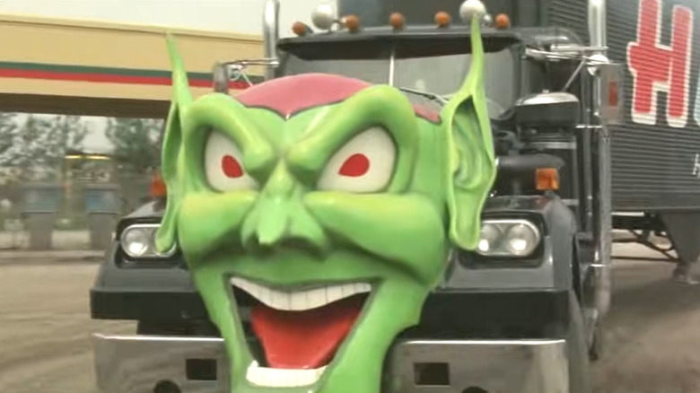 Le camion Green Goblin roulant en Maximum Overdrive