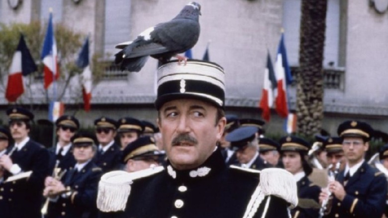 Clouseau a un pigeon sur la tête