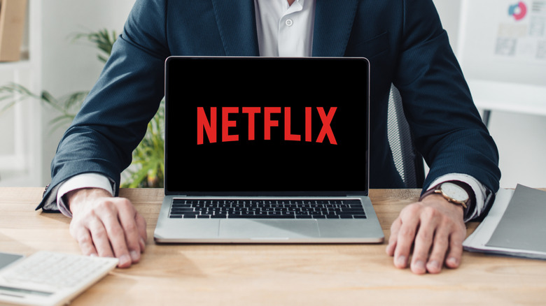 Page de chargement de Netflix sur ordinateur portable