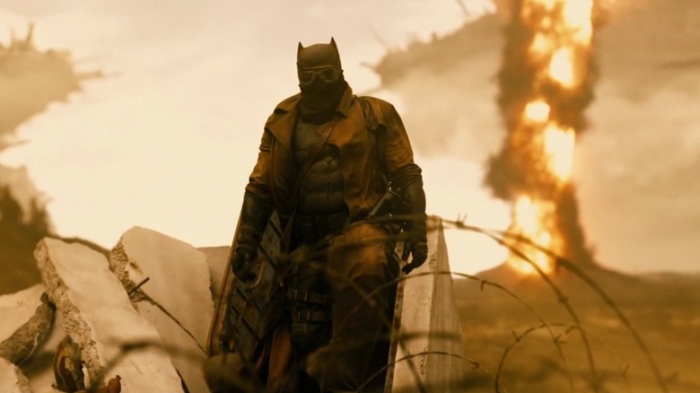 Batman dans sa tenue Knightmare dans Batman v Superman : Dawn of Justice (2016)