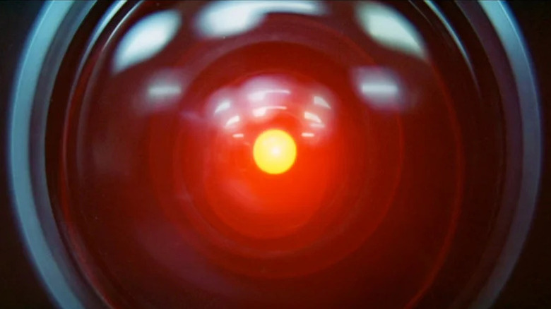 L'œil rouge de HAL 9000 est allumé dans 2001 : L'Odyssée de l'espace