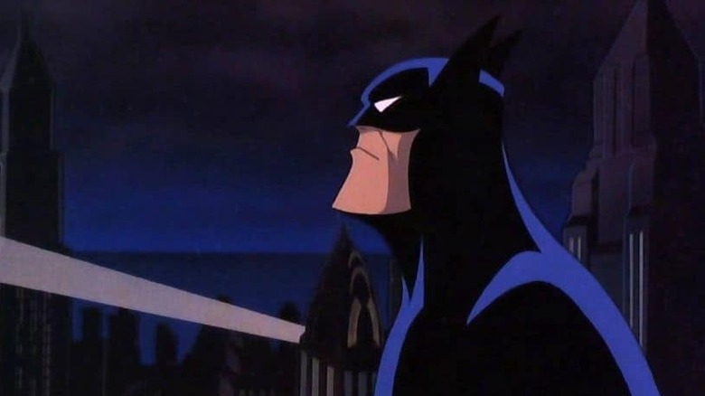 Batman regardant le ciel nocturne dans Batman : Mask of the Phantasm (1993)