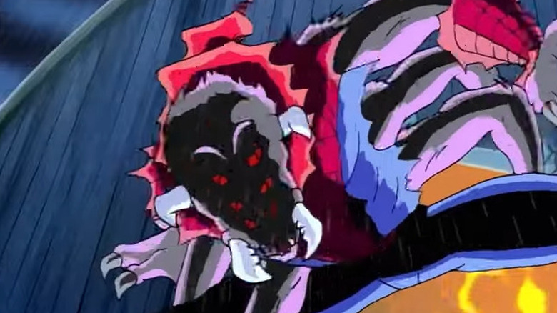 Homme-araignée regardant fixement 