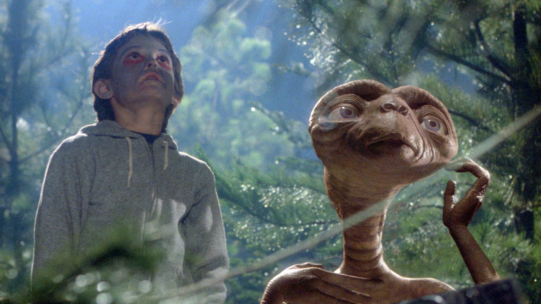 Elliot et ET regardent le ciel dans ET l'extraterrestre (1982)