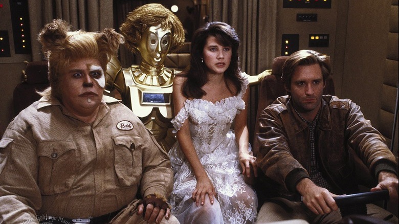 Lone Starr, Barf, Princess Vespa et Dot Matrix dans Spaceballs