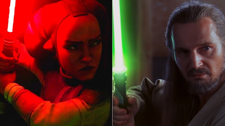 Devon et Qui-Gon adoptent tous deux une forme Ataru dans 
