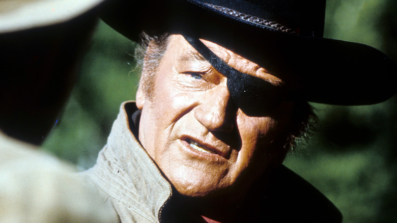 Rooster Cogburn parle à un cowboy dans 