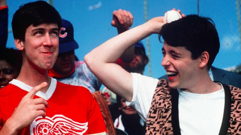 Alan Ruck et Matthew Broderick dans le rôle de Cameron Frye et Ferris Bueller dans Ferris Bueller's Day Off