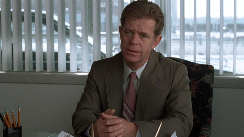 Jerry Lundegaard répondant aux questions dans son bureau à Fargo (1996)