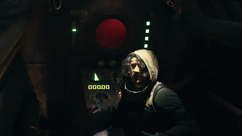 Simon à l'intérieur du sous-marin Iron Lung à Iron Lung