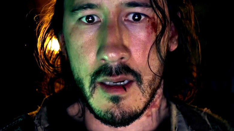 Markiplier a l'air effrayé dans Iron Lung