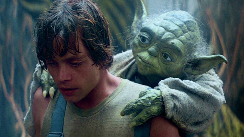 Luke et Yoda dans Empire contre-attaque