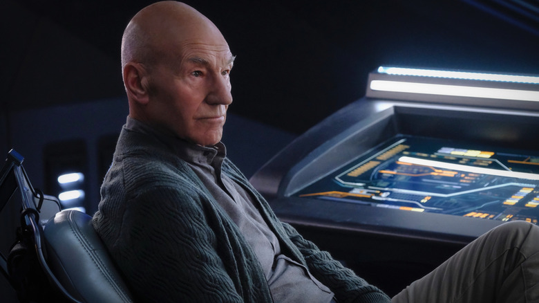 Patrick Stewart en Picard plus âgé sur le pont