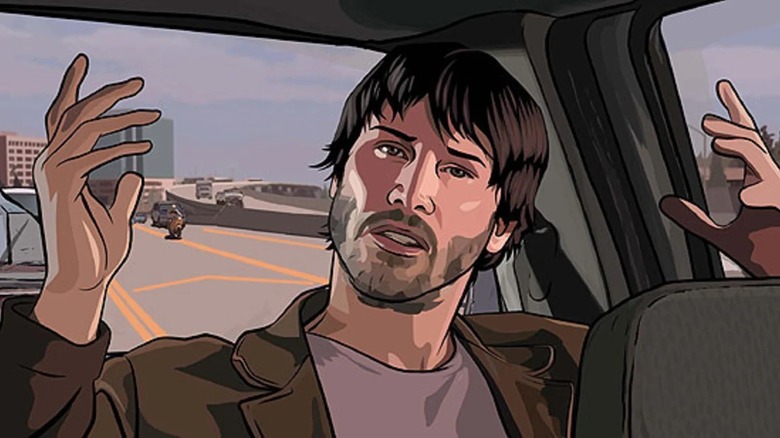 Bob dans une voiture dans A Scanner Darkly