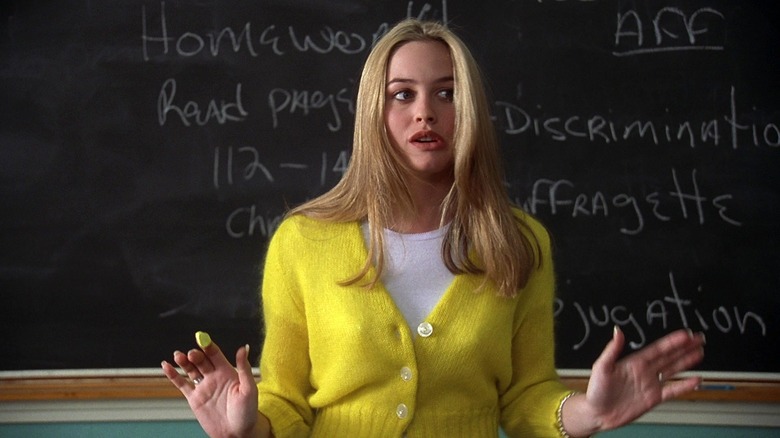 Cher Horowitz s'exprimant en classe dans Clueless (1995)