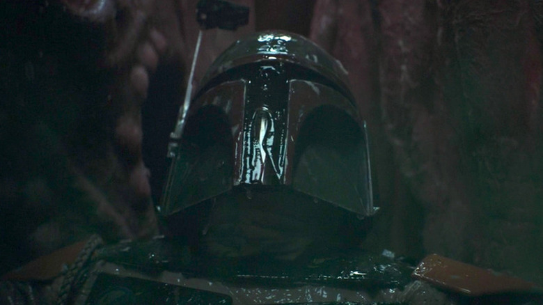 Boba Fett coincé à l'intérieur du Sarlacc dans Le Livre de Boba Fett (2021)