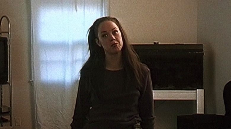 Heather fait la grimace dans The Blair Witch Project
