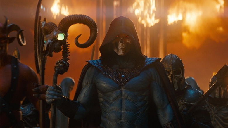 Skeletor semblant menacer les règles d'Eternia dans Masters of the Universe (2026)