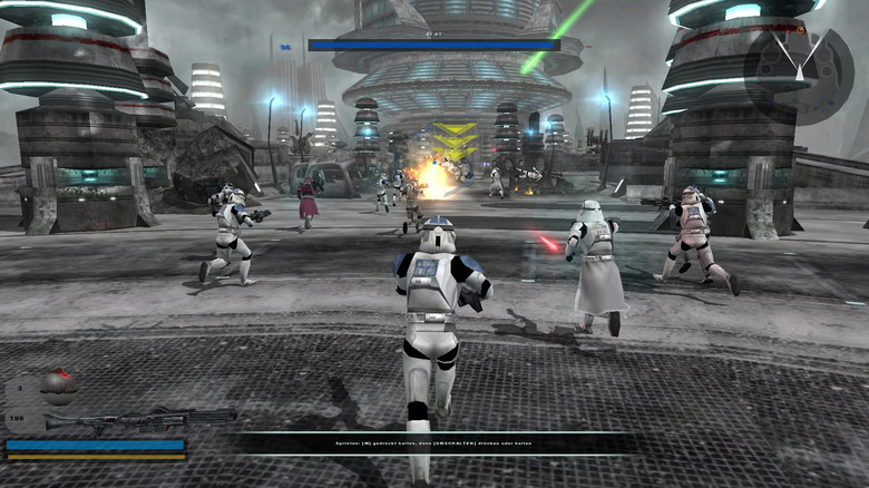 Des soldats clones chargent au combat lors d'un match de Star Wars : Battlefront II