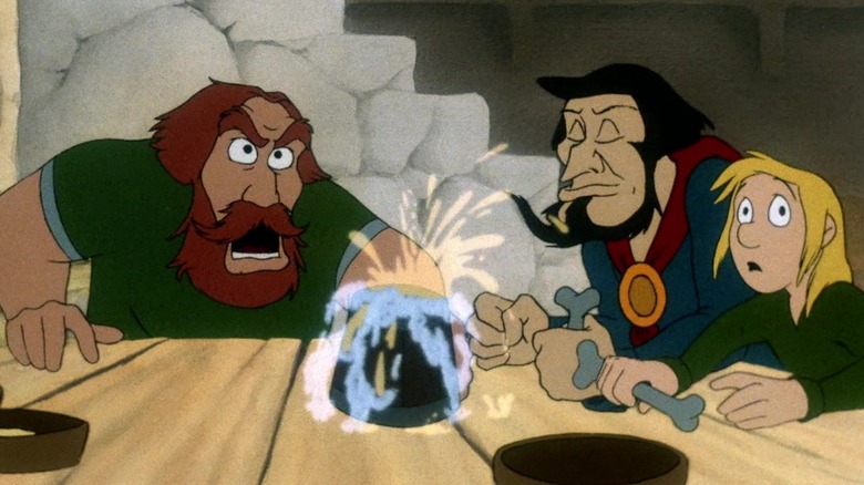 Thor jette son verre avec colère dans Valhalla (1986)