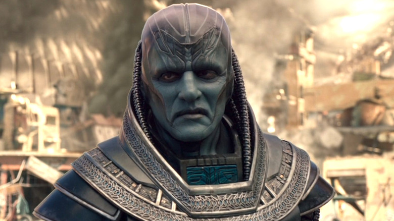 Oscar Isaac en costume d'Apocalypse