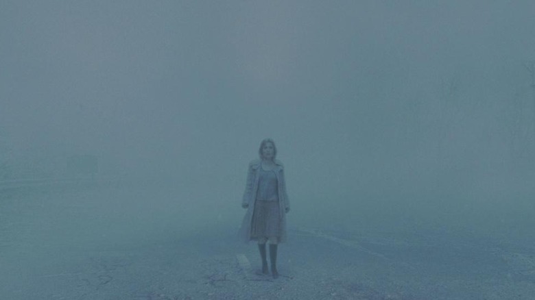 Rose errant dans le brouillard 