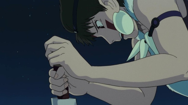San tenant une épée dans Princess Mononoke