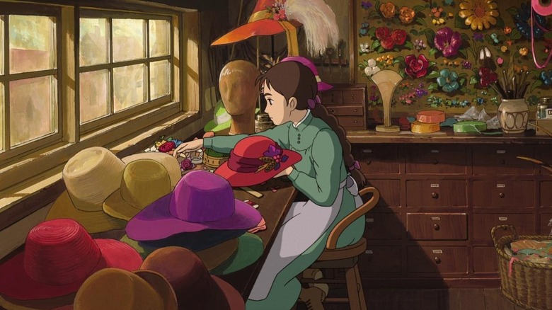 Sophie fabrique des chapeaux dans Howl's Moving Castle