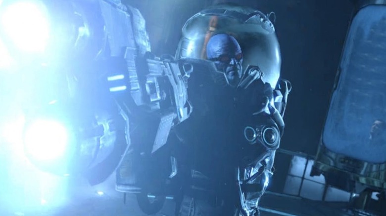 M. Freeze utilise son rayon gel dans Batman : Arkham City