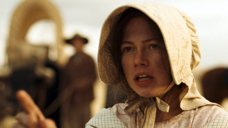 Emily se retourne contre Stephen Meek dans Meek's Cutoff (2010)