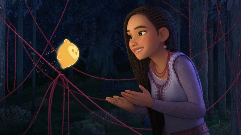 Asha négociant avec une star dans Wish (2023)