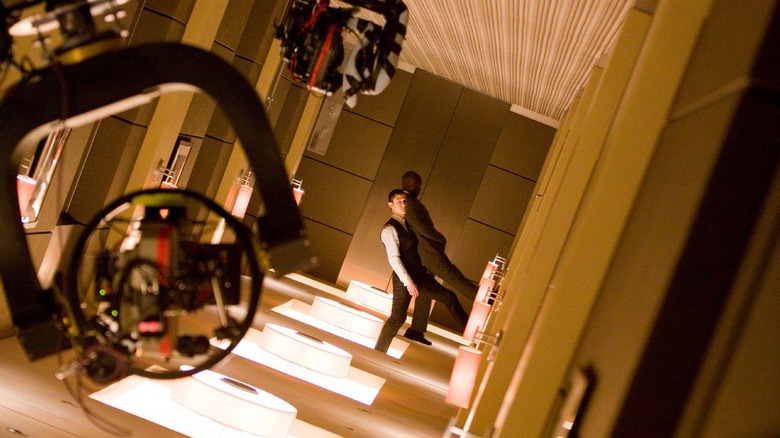 Photographie des coulisses d'Inception