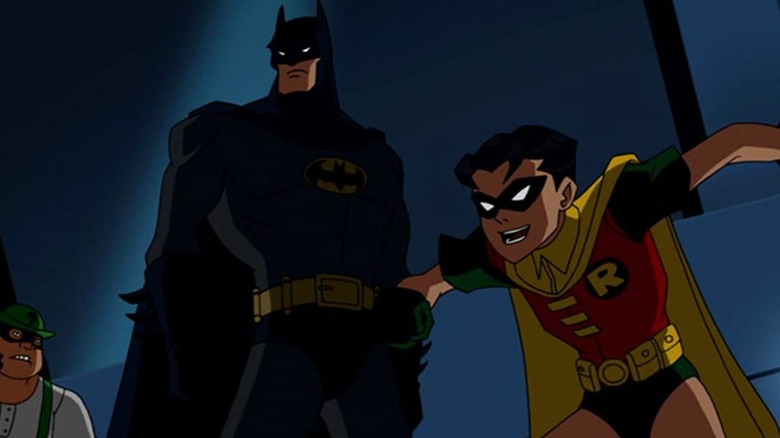 Batman et Robin se préparent à se battre