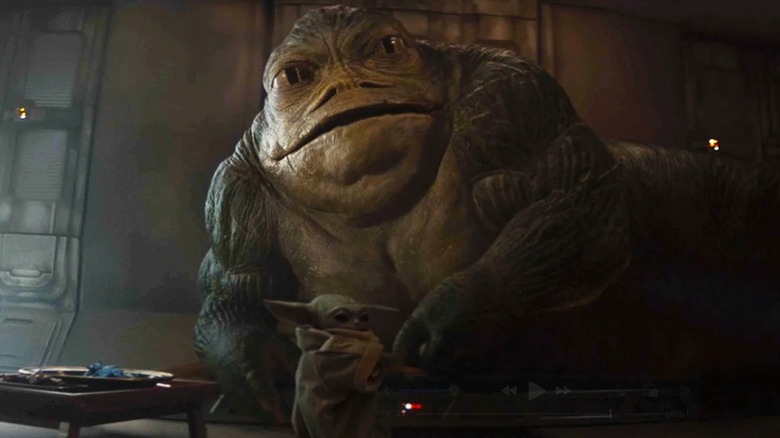 Rotta nourrit Grogu dans Star Wars : Le Mandalorien et Grogu (2026)