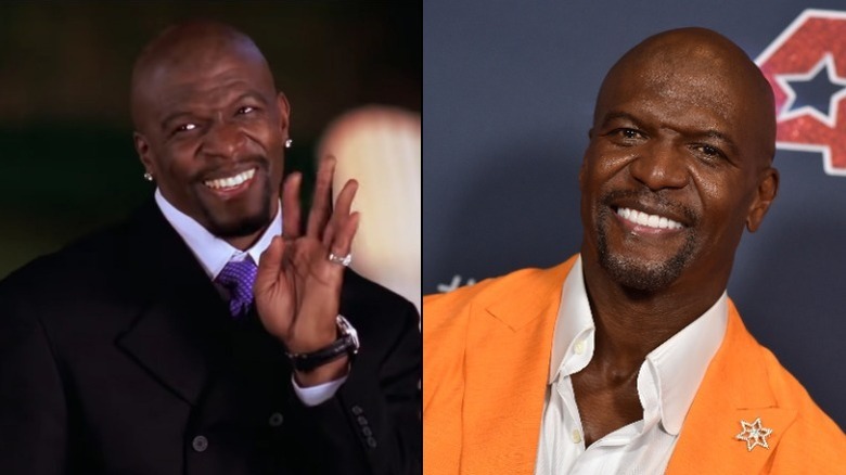 Latrell Spencer saluant Terry Crews en souriant