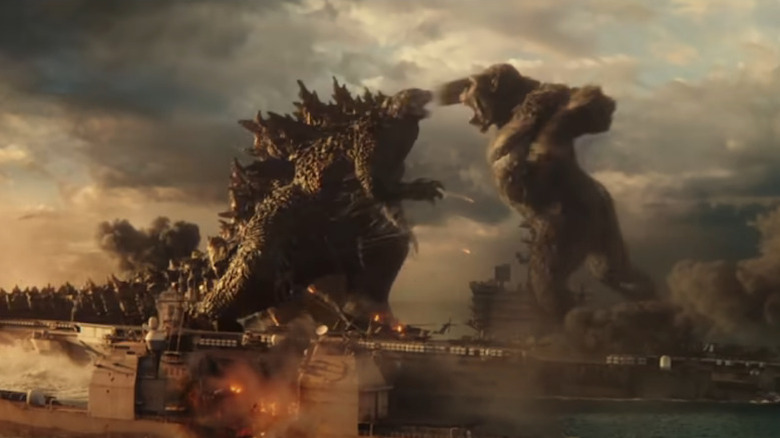 Godzilla combattant Kong
