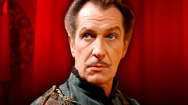 Vincent Price dans Masque de la Mort Rouge avec teinte rouge