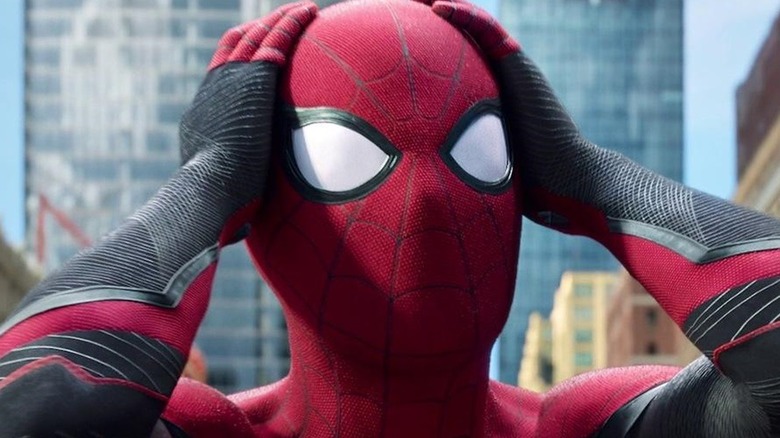 Spider-Man saisissant la tête